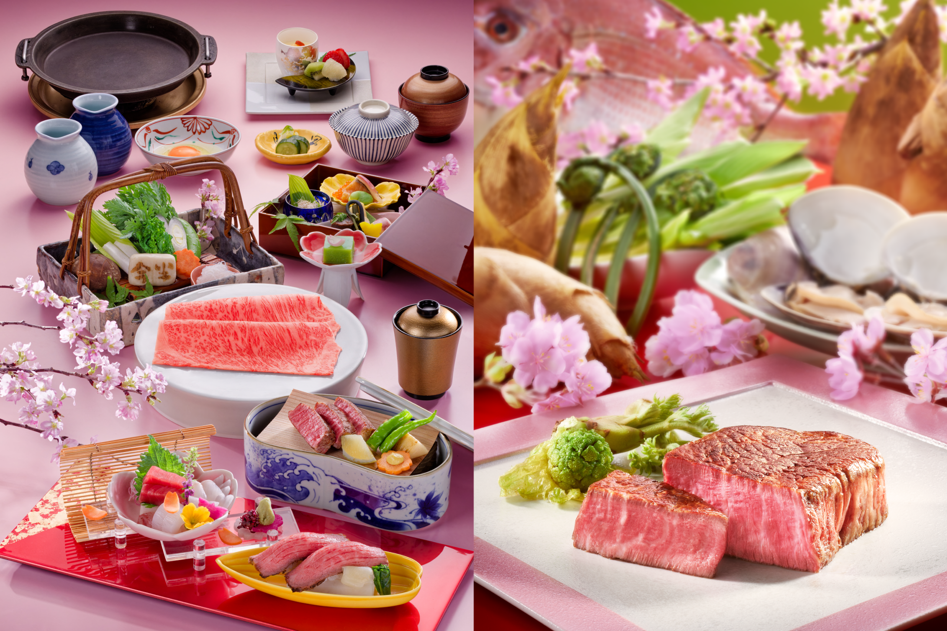 華やかな<br>お料理とともに