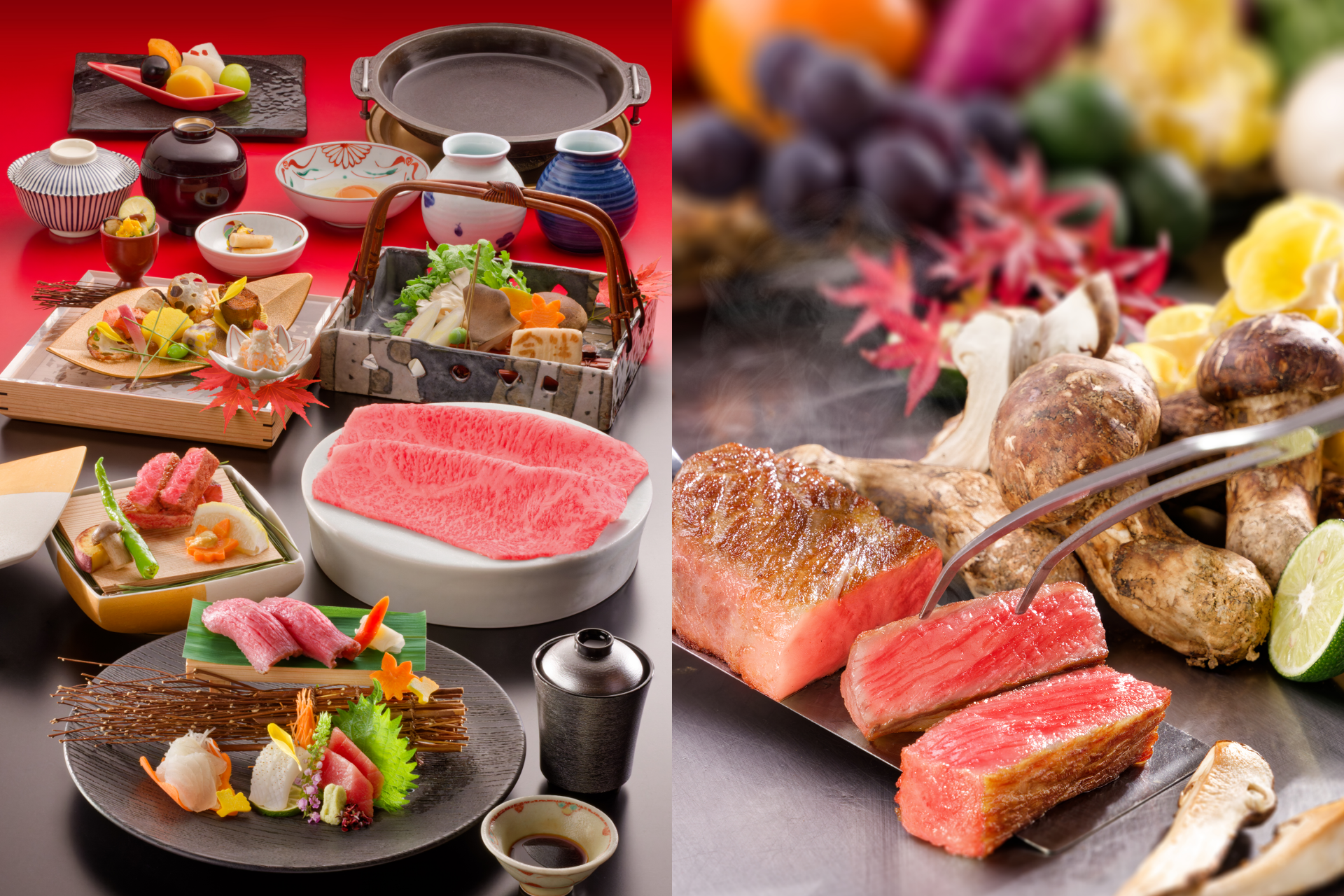 鮮やかな<br>お料理とともに